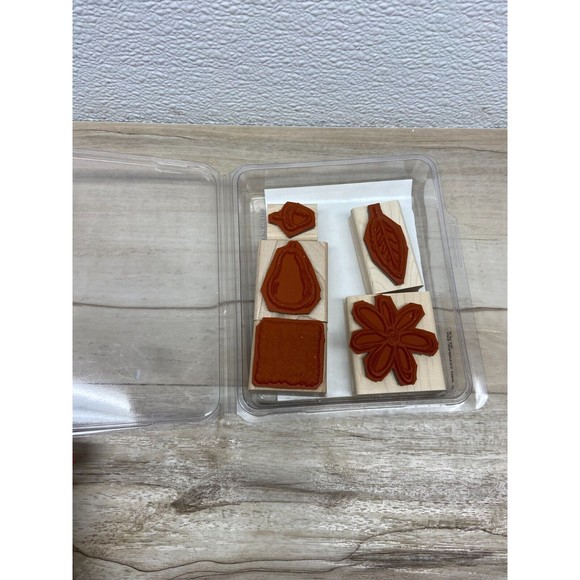 2003 Stampin Up All Natural Set Of 5 Rubber Stamps One Stamp Is Missing - Picture 3 of 3